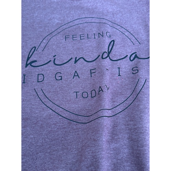 Gildan Womens Sweatshirt Feeling Kinda Idgafish Today‎ Graphic Pullover Purple M - Picture 2 of 10